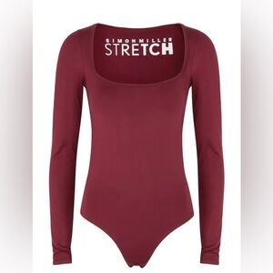 Simon Miller Deep Red Long Sleeve Bodysuit